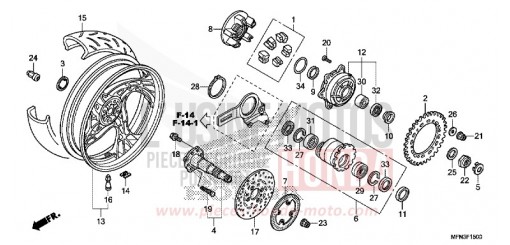 REAR WHEEL CB1000RAF de 2015